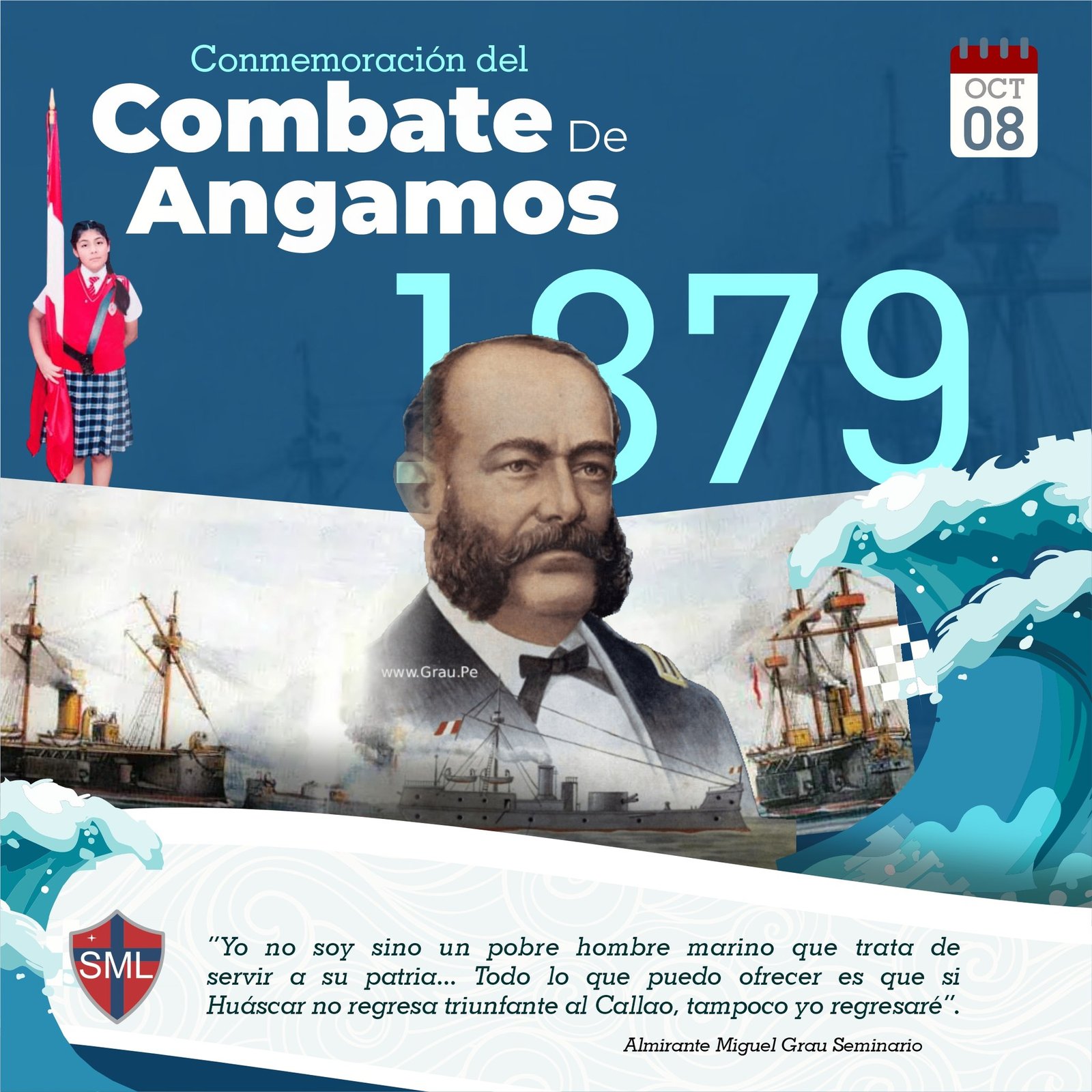 Conmemoración del Combate de Angamos: Honrando a Nuestros Héroes Navales